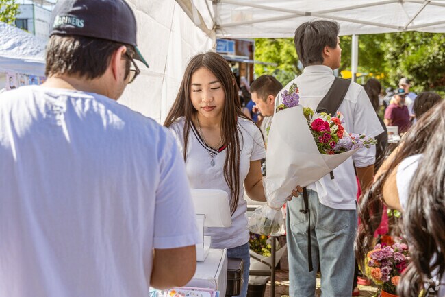 The Farmers Market occurs every Saturday during May through October.