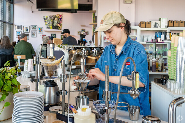 One Line Coffee on Rich Street in East Franklinton is a popular place for breakfast or lunch.