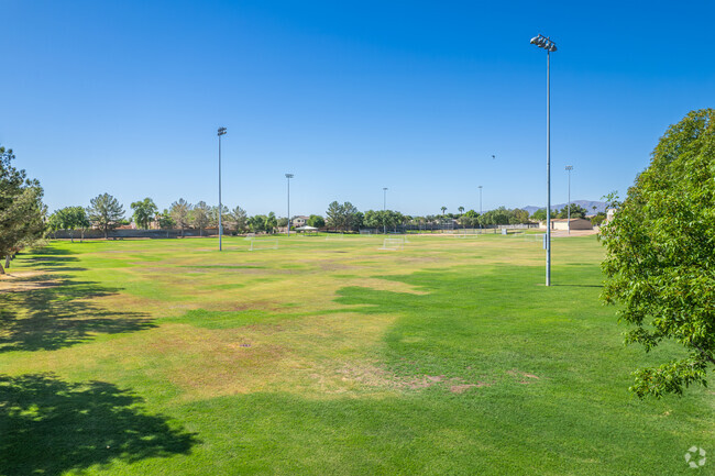 Active fun on the sports field at Countryside Elementary School.
