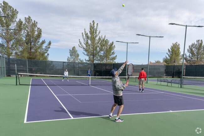 Residents of Solera at Anthem love playing tennis at the Anthem Country Club.
