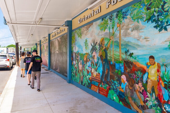 Visitors to Downtown Hilo will see many colorful murals adorning the walls of businesses.