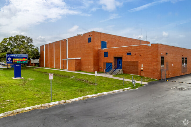 Hollins high school teaches grades 9-12th.