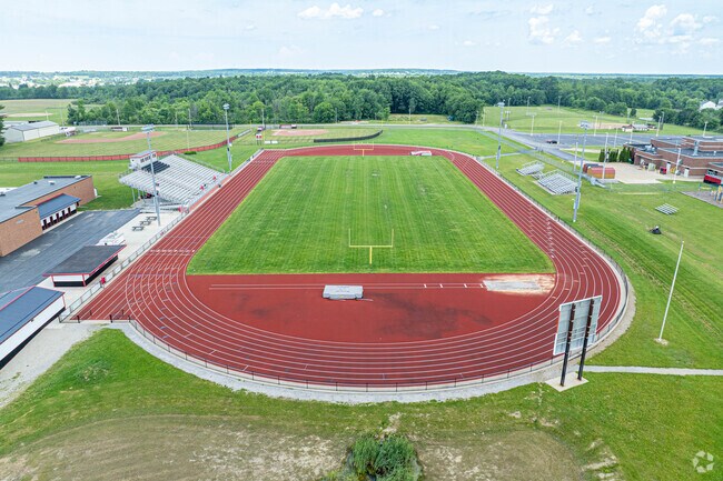 Cardinal Junior and Senior High School share a campus and athletic fields.