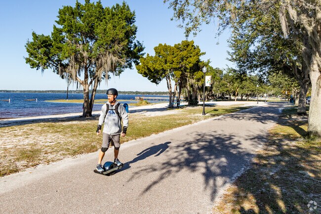 Residents love to skateboard and bike down the South Lake Trail in Waterfront Park in Clermont.