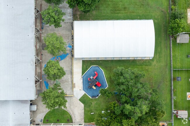 Students love the shaded play area at Lucille Cherbonnier/Norbert Rillieux Elementary.