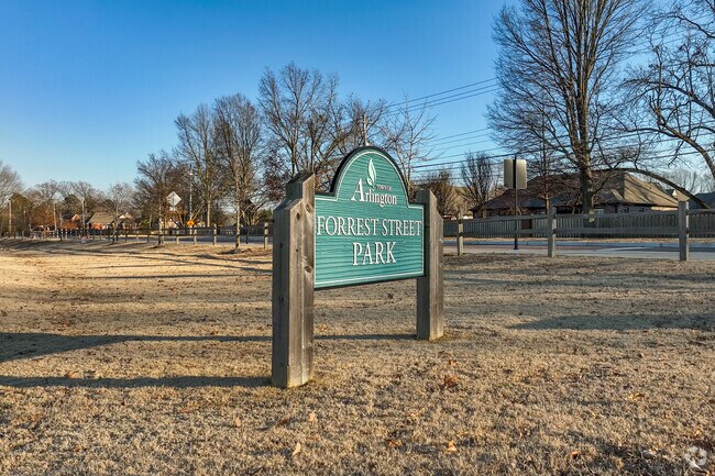 Forrest Street Park is located next door to Arlington's Depot Square.