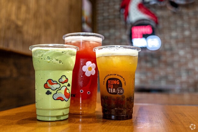 Kung Fu Tea serves fruit-based drinks in Rockfish.