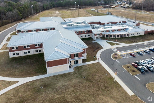 An aerial view of Manchester Middle School.