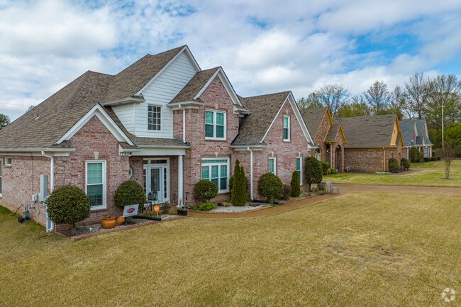 Some Cordova homes feature complex rooflines.