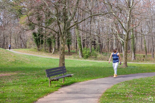 Enjoy the outdoors on one of Yorkshire relaxing trails in Joseph D. Reading Neighborhood Park.