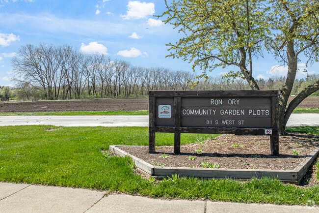 Residents can rent a plot to grow their own flowers at the Ron Ory Community Garden Plots.