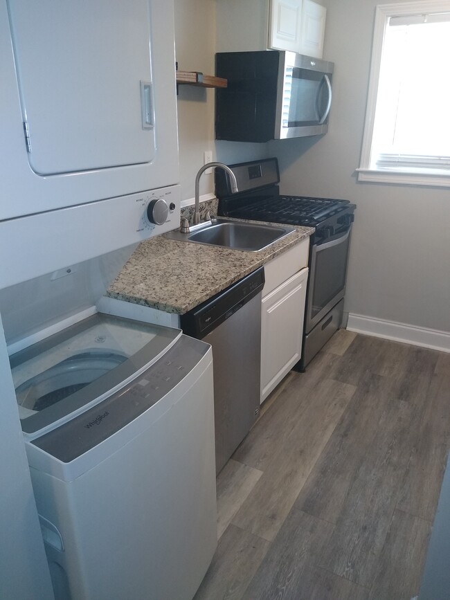 Kitchen with Washer and Dryer