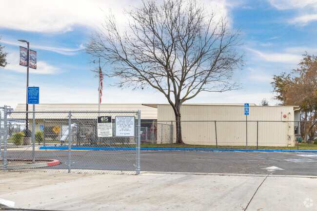 The entrance to Addicott Elementary School in Fresno.