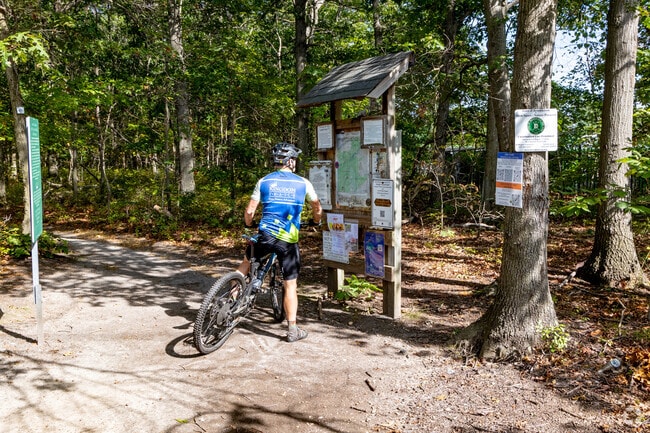 Ride a bike through Laurel Ridge Setaket Woods in the Setauket-East Setauket neighborhood.
