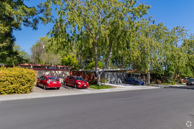 Greenmeadow neighborhood is comprised of Eichler-designed homes.