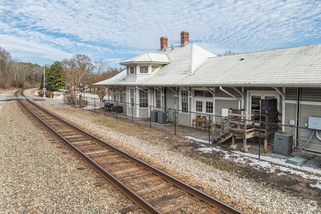 The historic Norcross train depot still stands at the heart of downtown Norcross.