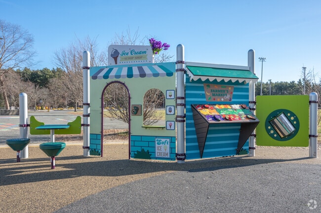 Play shop on the playground of Chandler Elementary School in Duxbury.