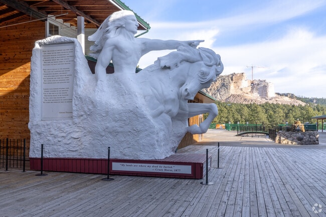 The construction of Crazy Horse statue is still on-going and available to view in Newcastle.