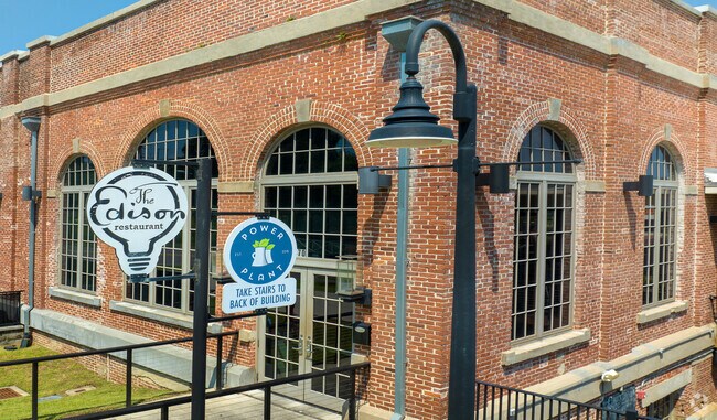 The Edison is a popular restaurant, with a patio view of Cascades Park.