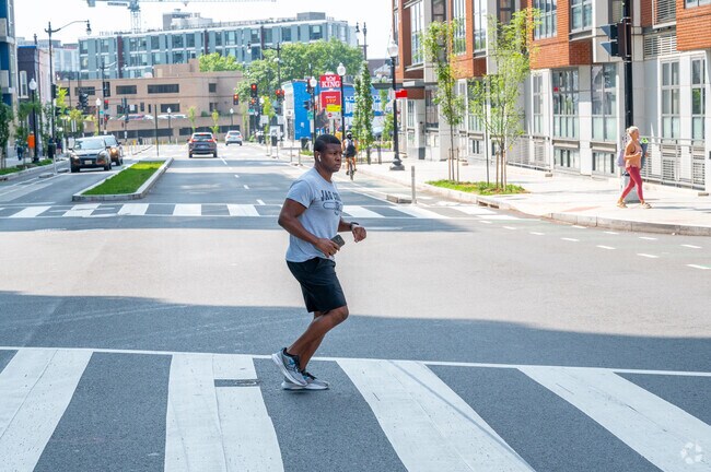 Pleasant Plains is full of bike lanes and crosswalks, making it very pedestrian friendly.