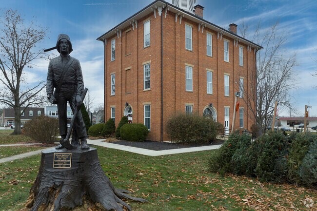 The town square in Sunbury serves as the physical center of the community.