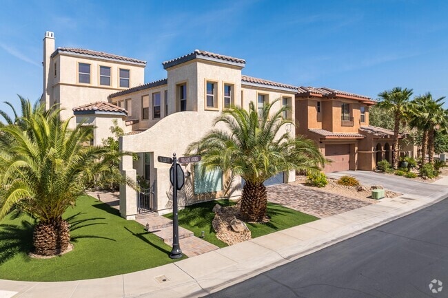 Tuscany Village boasts Mediterranean homes with stucco and tile roof designs.