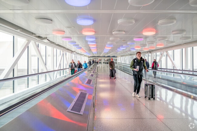 The Indianapolis International Airport in Ameriplex is located 7 miles from downtown Indy.