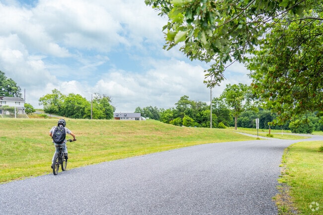 Brubaker Park offers space for kids to bike and play.