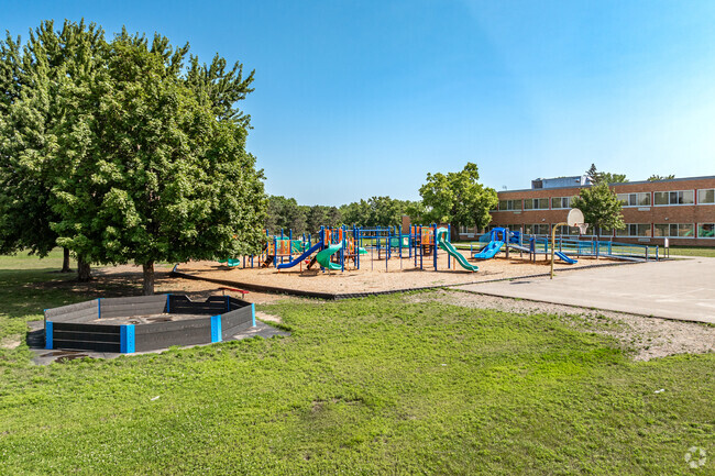 Mississippi Elementary School features a well maintained playground.