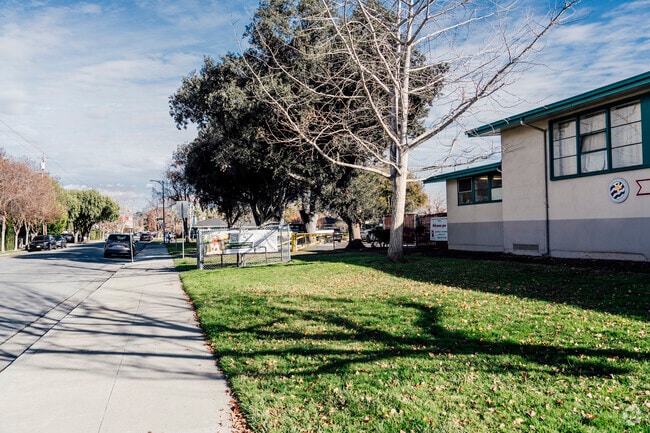The back entrance of Schallenberger Elementary School in San Jose, California.