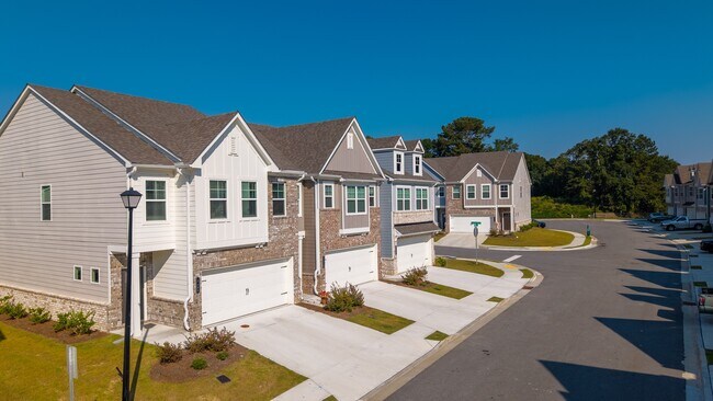 Overhead view of the home and its inviting surroundings.