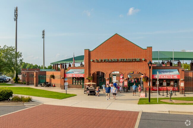 Hickory locals are able to see a Crawdad's game at the local stadium nearby.