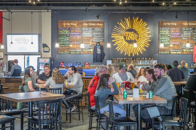 Local residents enjoy trivia night at the Tucker Brewing Company on Wednesdays.