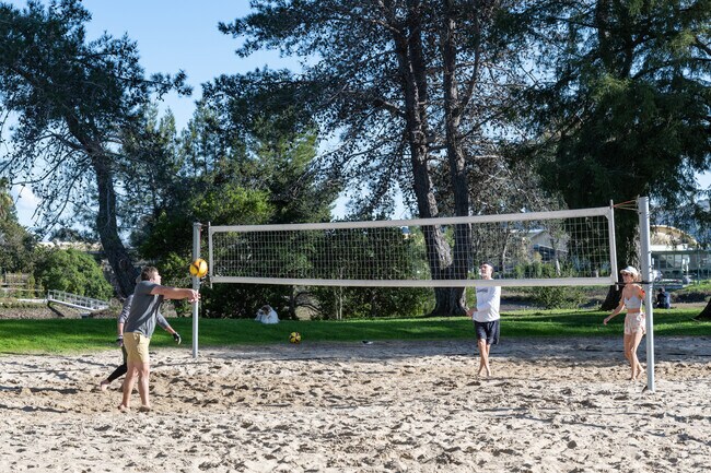 Enjoy a game of beach volleyball with friends at Piper Park.