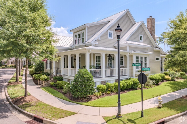 Some homes in Autumn Hall feature charming wrap-around porches.