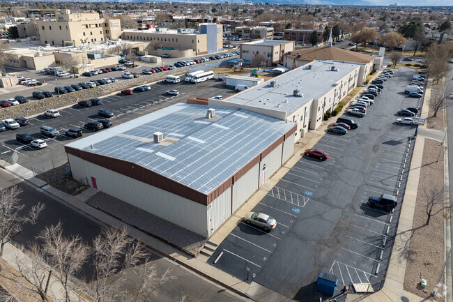 An aerial view of ACES Technical Charter School.