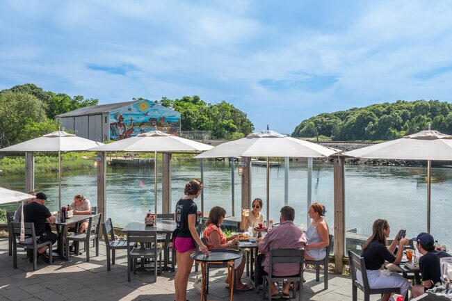 Bourne residents head to The Lobster Trap Restaurant & Fish Market for stunning water views and delicious seafood dishes.