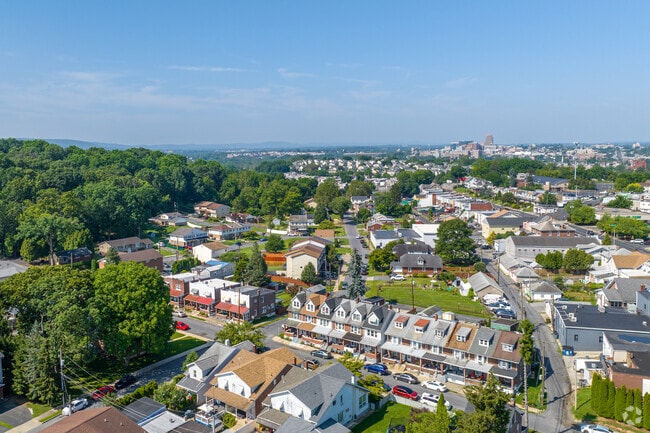 Rolling hills along the Lehigh River add a beautiful greenscape to East Allentown.