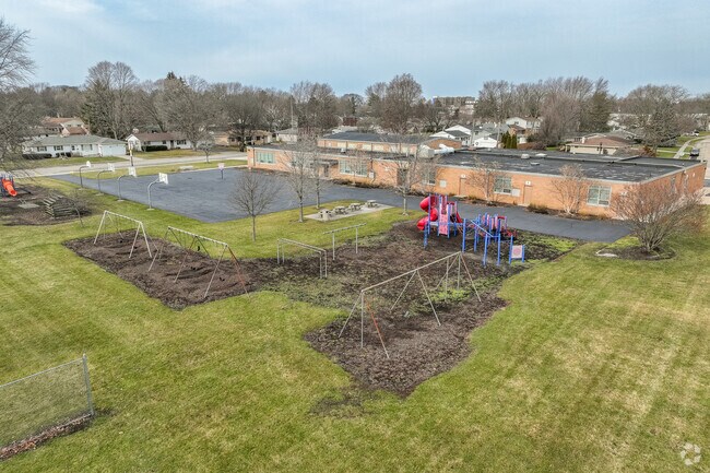 May Elementary School has a playground for students.