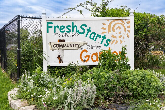 Grow your own produce at Fresh Start Community Garden in the Jeff-Vander-Lou neighborhood.