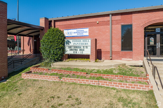 Fossil Hill Middle School welcomes students with open doors to a world of learning.