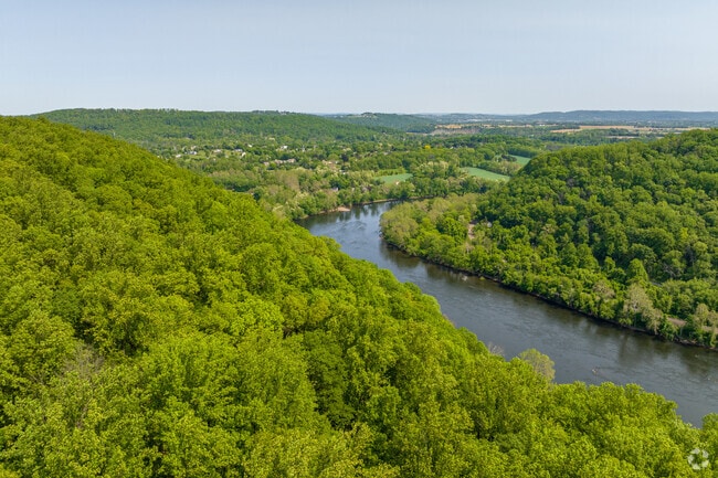 Williams Township spans along both the Delaware River and the Lehigh River.