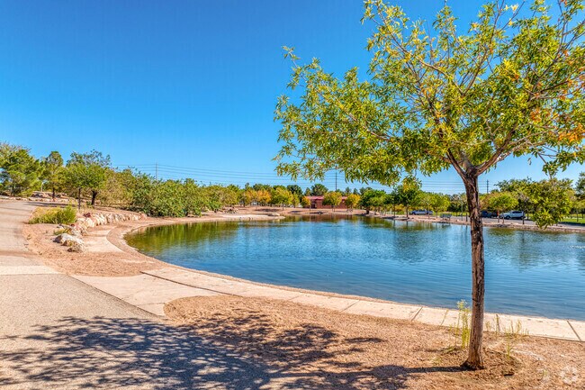Scenic waters at Veterans Memorial Park offers a serene oasis for walking in Boulder City.
