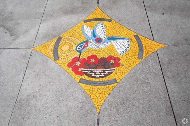 Walk from Reservoir Hill to the Dimond shopping area and enjoy touches of art along the way.