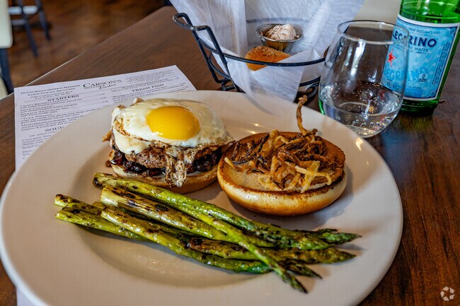 Carson's American Bistro serves elevated American-fare just outside of Narrow Gauge Woods.