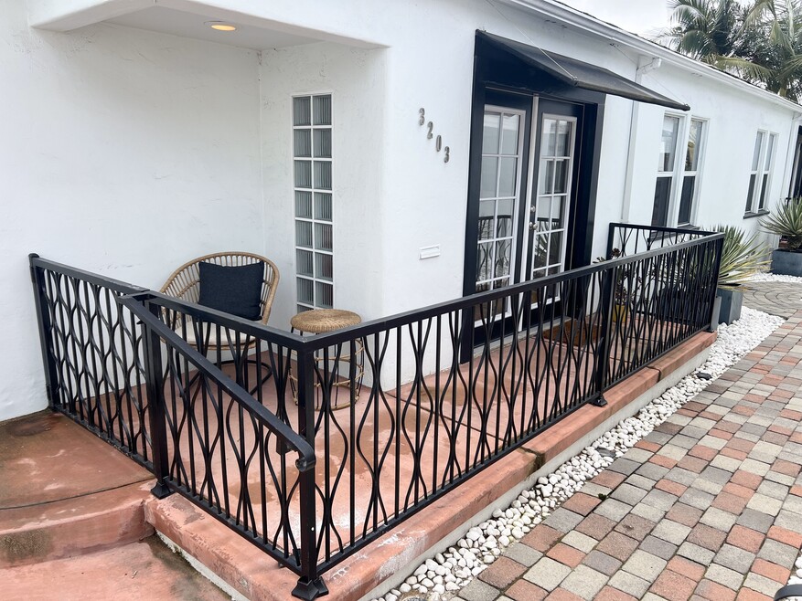 Gated front porch