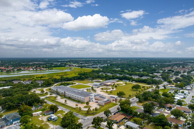 Aerial view of Highlands Elementary School in North Kissimmee