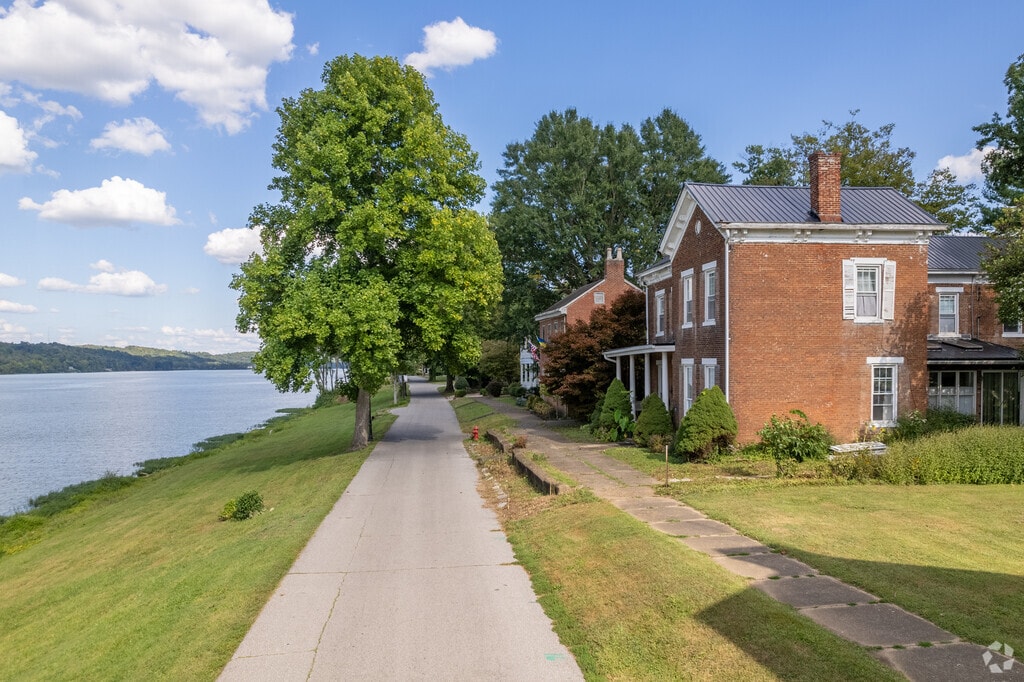 These homes in Augusta have a scenic view of the Ohio River.