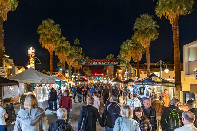 Enjoy the evening air at Palm Springs VillageFest near Midtown Palm Springs.