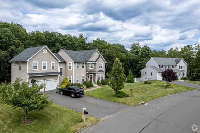 Larger  houses with attached garages are commonplace in Weatogue.